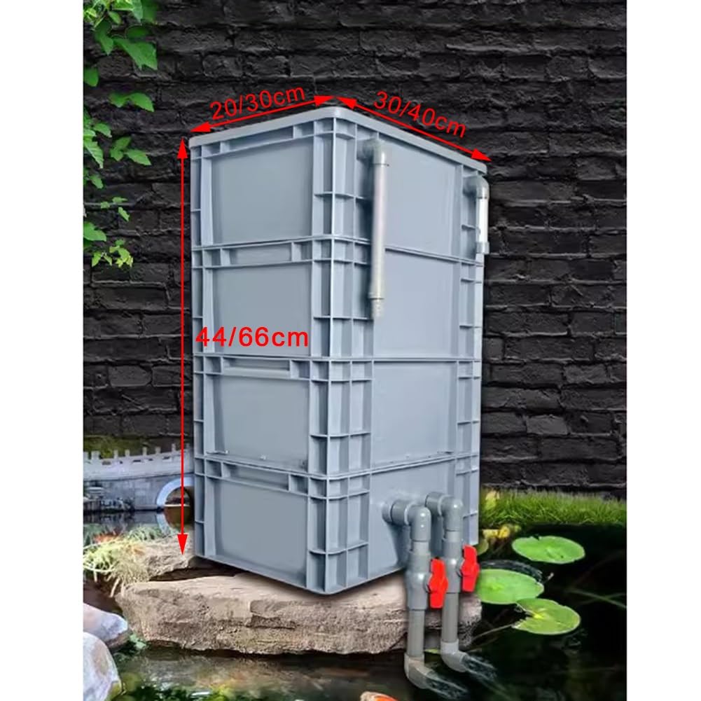 GZHERVICES Filtro De Acuario, Kit De Filtro Grande para Estanques, Peceras, Caja De Filtro De Ciclo De Agua Externo: Filtración De Múltiples Etapas, Purificación Agrega Oxígeno(40x30x66cm-B)