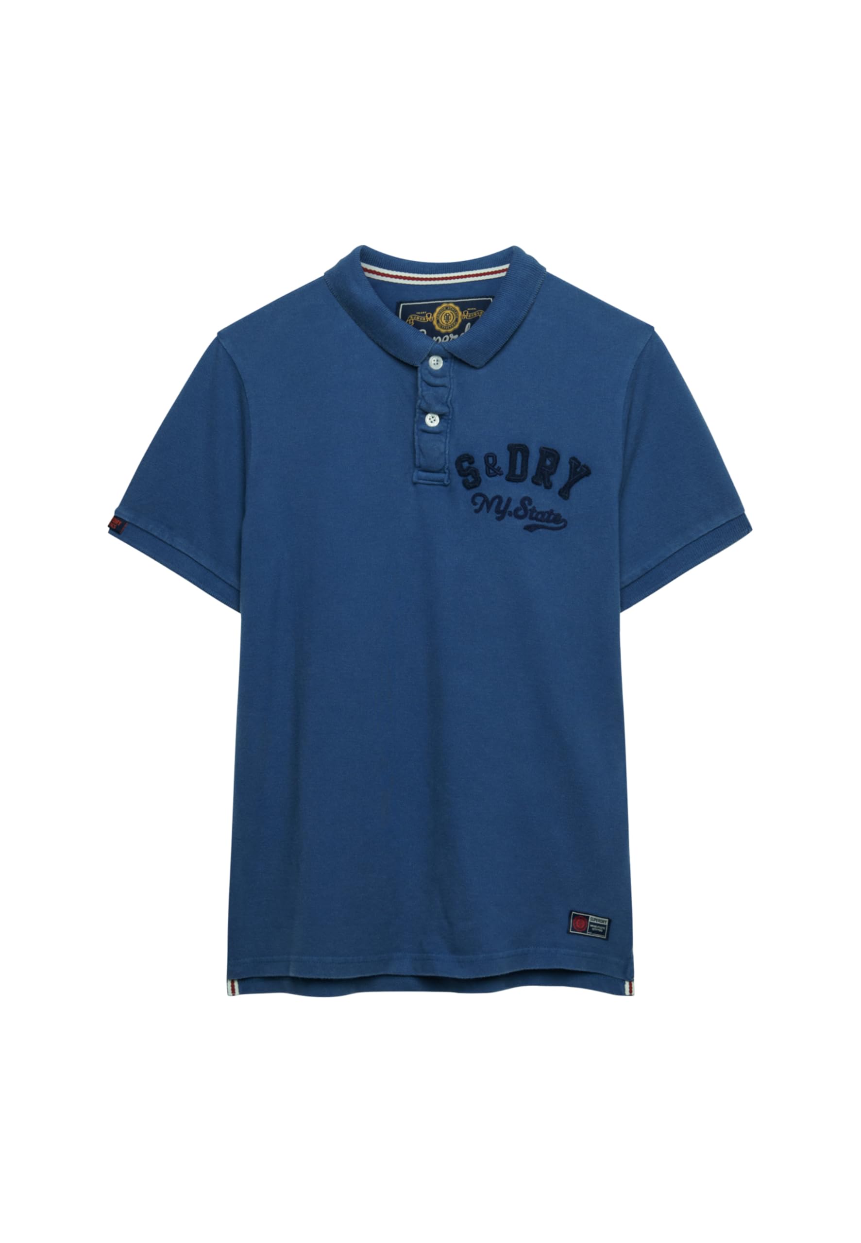 Superdry Men's Vintage Athletic Polo Shirt, Bay Blue, M