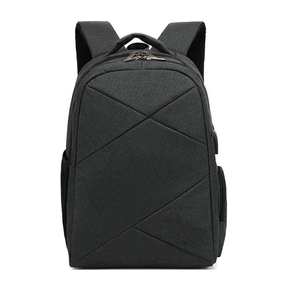 Laptop Backpack USB Charging Backpack Leisure and Business Man Bag Waterproof Laptop Shoulder Bag (Color : Dark Grey)