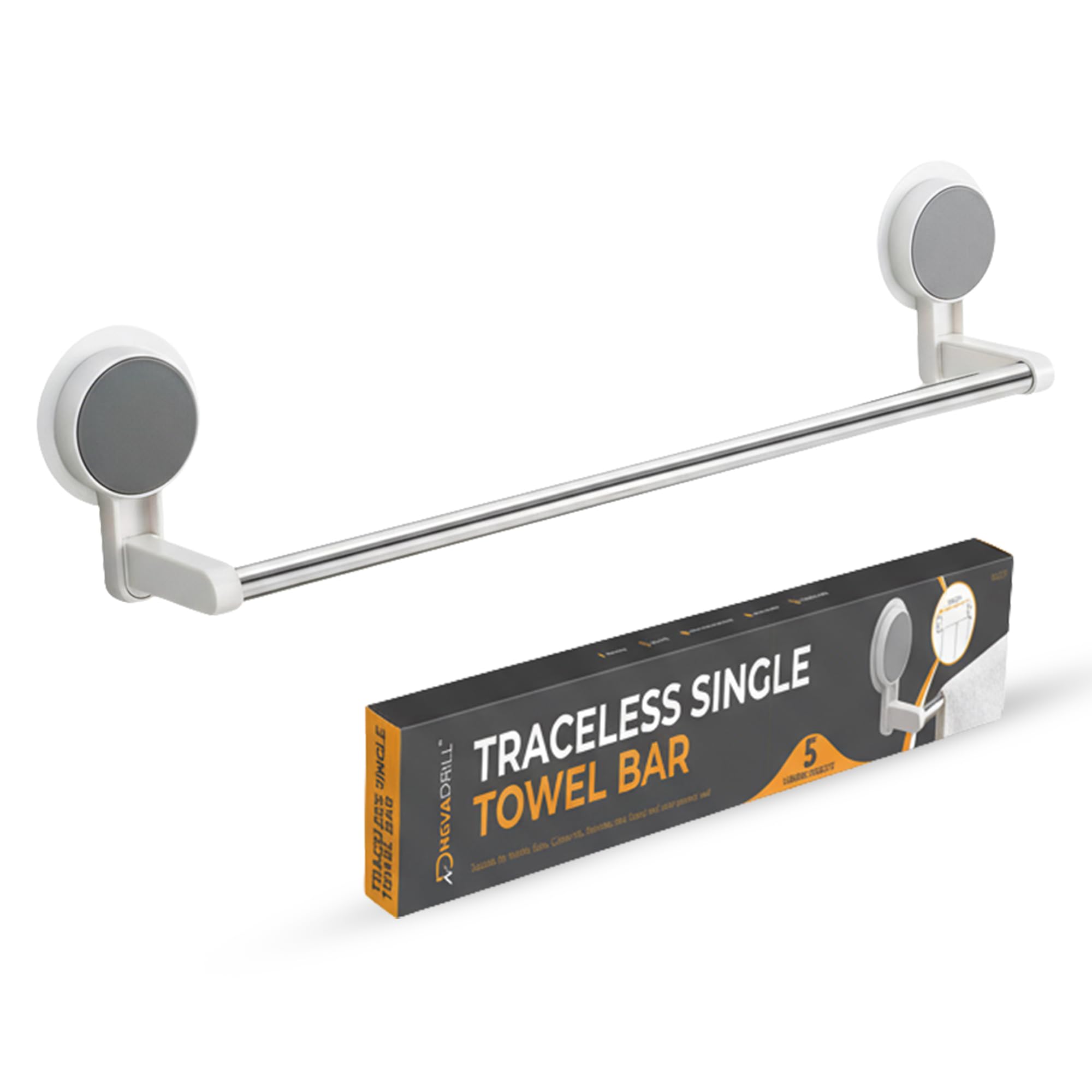 NEVADRILL Wall Mounted Self Adhesive Magic Sticker Towel Napkin Holder Bar for Bathroom and Kitchen [NR-1337]