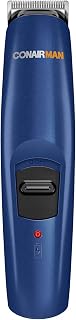 ConairMAN Beard Trimmer for Men Includes Nose and Ear Hair Trimmer and with 5-Position Comb Attachment, 5 piece Men's Grooming Kit, Battery Operated