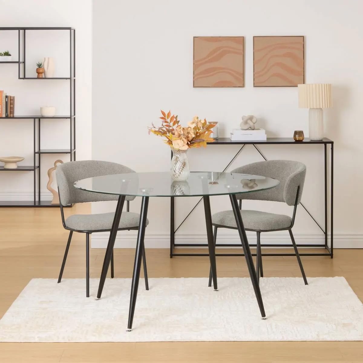 Paris Prix Atmosphera Créateur d'intérieur - Table À Manger en Verre Ostras 120cm Transparent