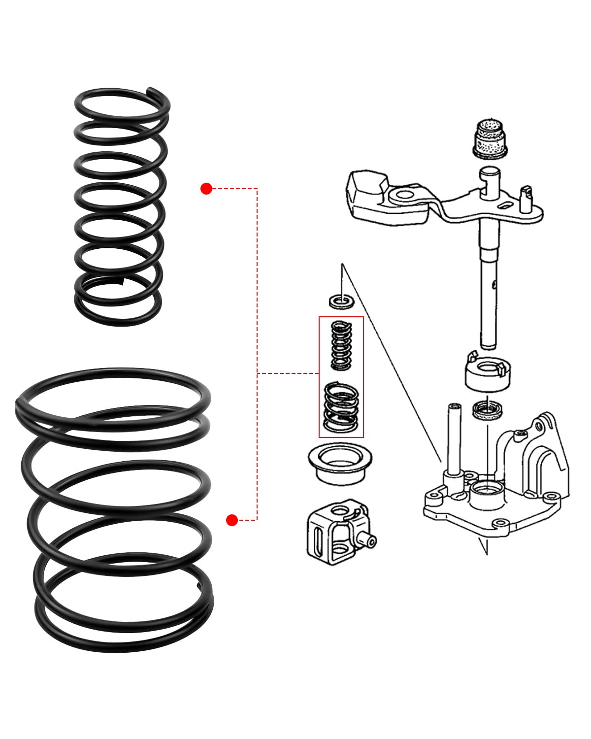 Ressorts de détente robustes pour Honda RSX DC5 MT Civic Si Acura TSX MT 2004-2006 Remplace HYB-BUN-01-85