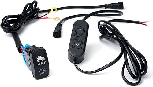Miniatura 1 de Xprite Arnés de cableado con 2 interruptores para barras de luz LED estroboscópicas traseras