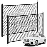 2PCS Gepäcknetz Auto Kofferraumnetz 100x80cm+100x60cm mit Haken, Erweiterbar auf 210 x 140/105 cm Hochelastisch Kofferraum Netz Ladungssicherung für die Meisten Autos