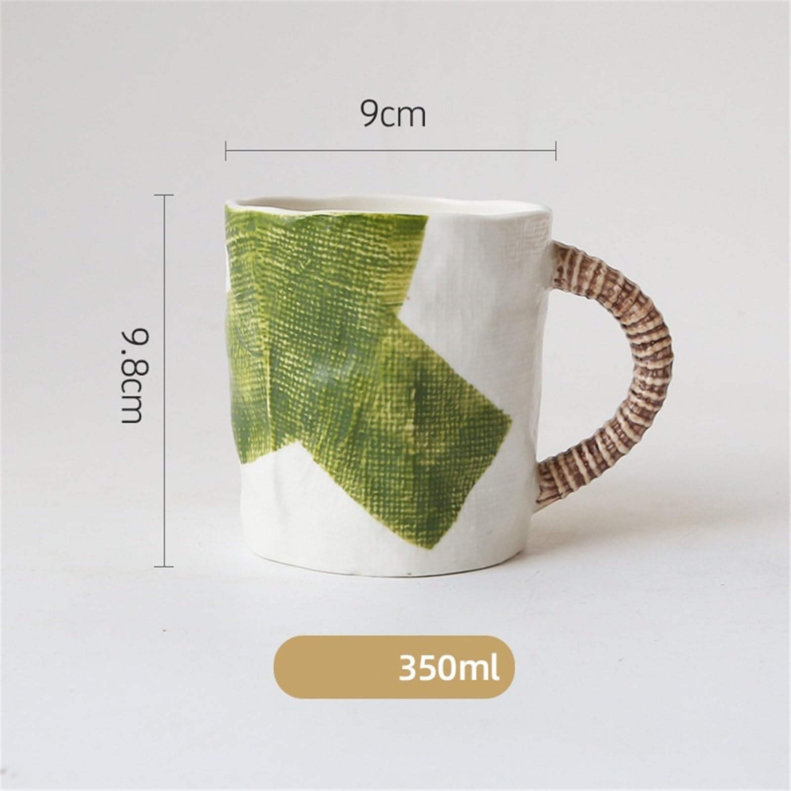 Tasse à thé Tasse à café en céramique colorée sous glaçure, Peinte la Main, texturée, avec Anse