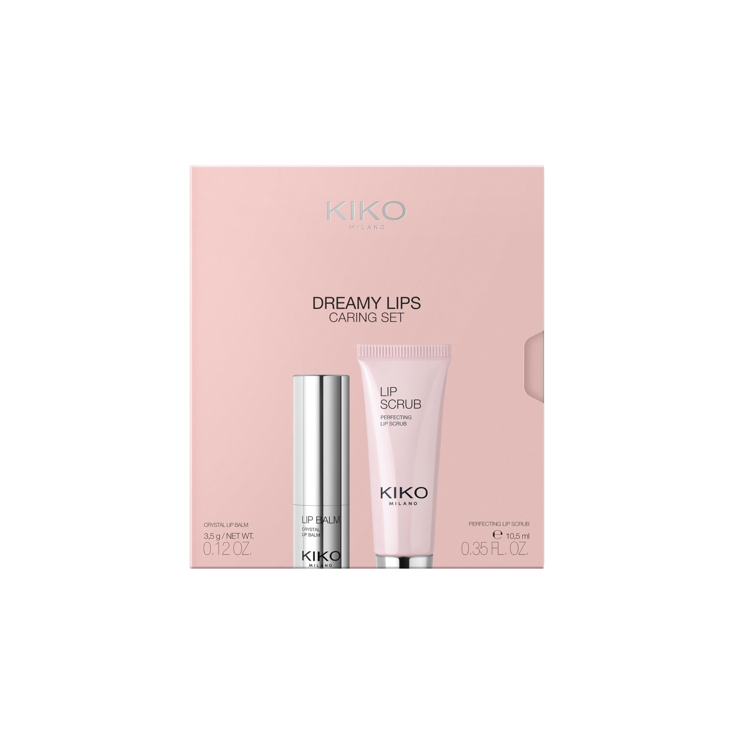 KIKO Milano Dreamy Lips Caring Set, Zestaw Do Pielęgnacji Ust: Połyskujący Balsam I Peeling