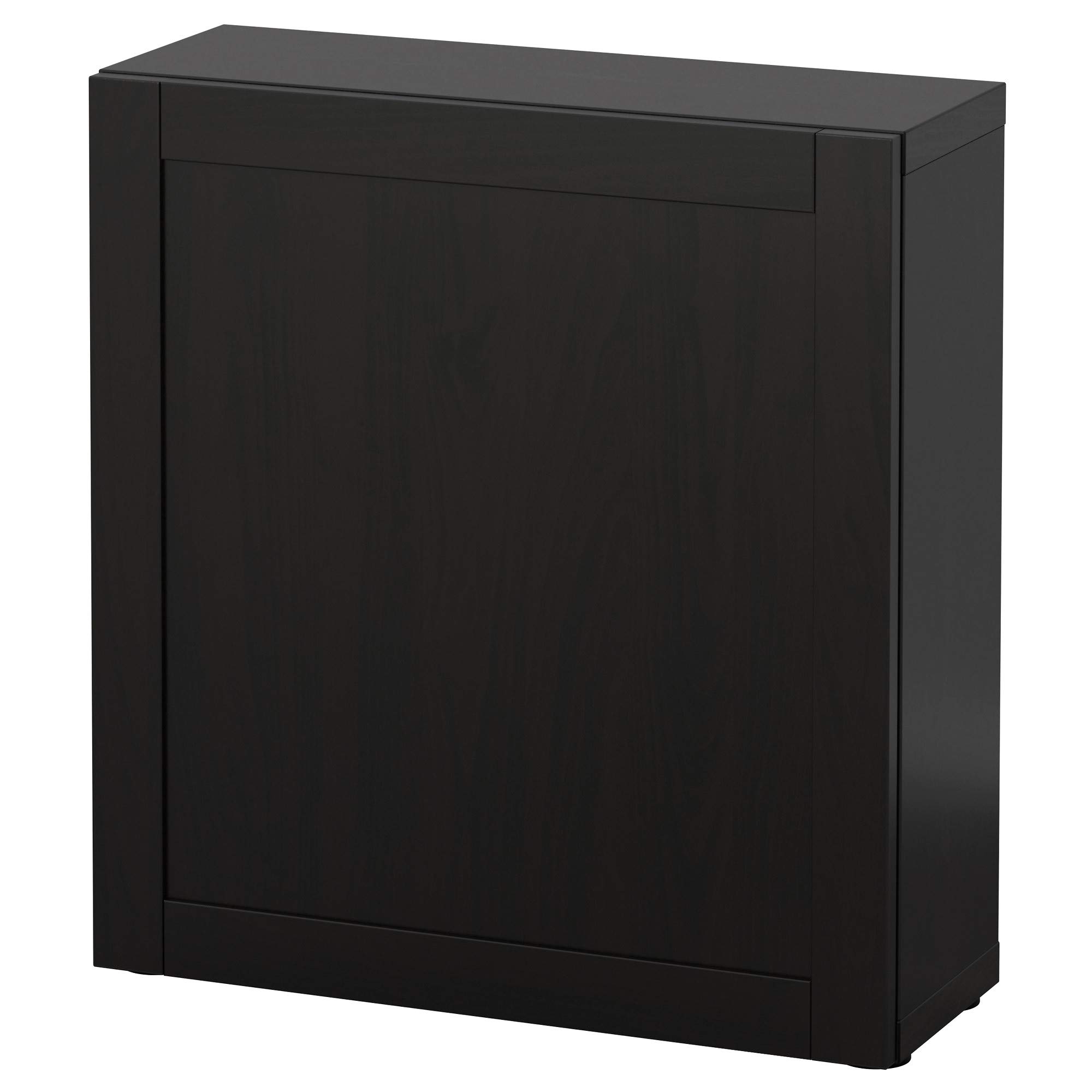 Étagère avec porte BESTÅ Hanviken au design noir-marron minimaliste