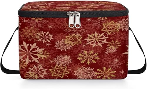 Miniatura 8 de Bolsa de almuerzo aislada clásica con estilo navideño para mujer, reutilizable, bolsa cuadrada de comida para adultos y hombres, lonchera más fresca