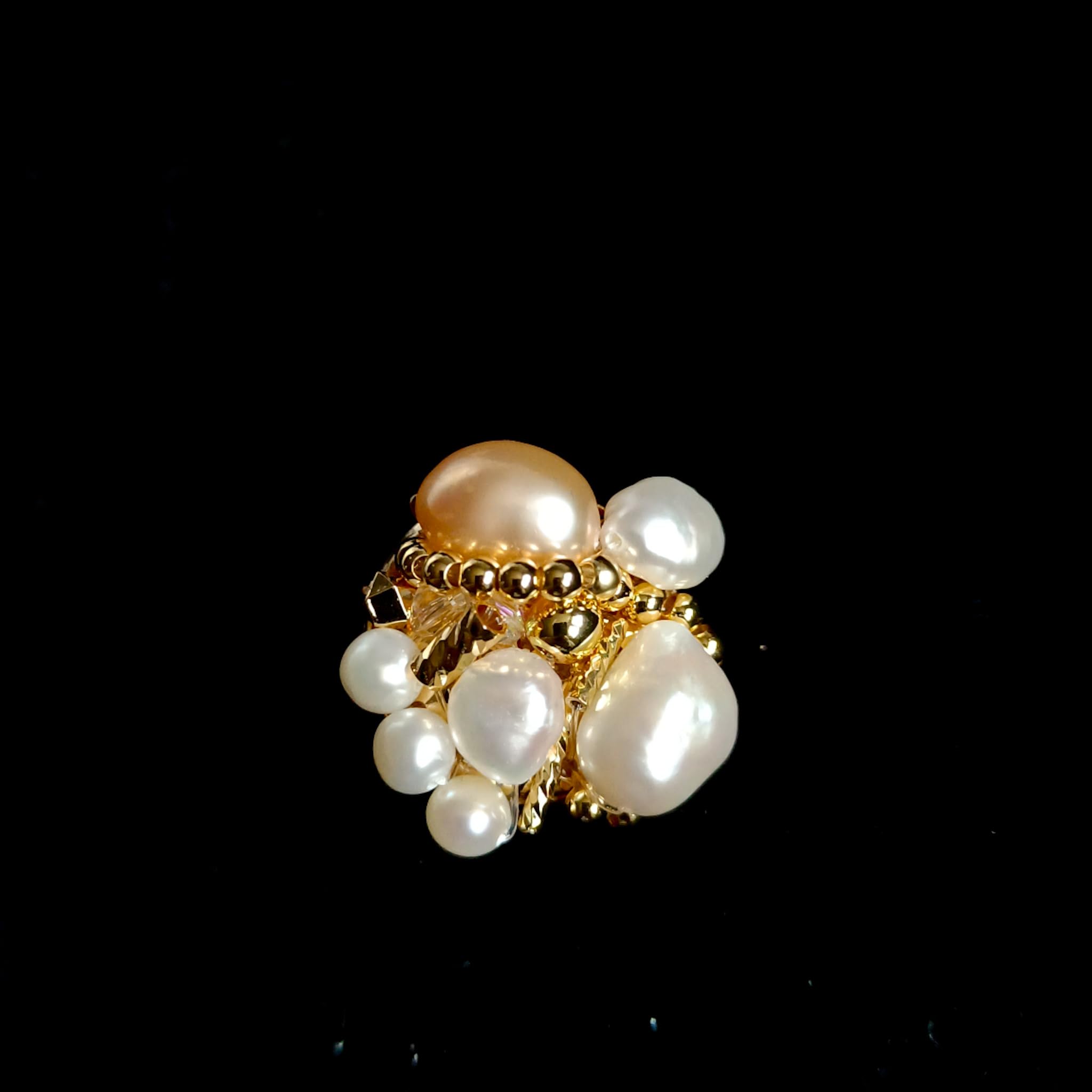 Broche Artisanale en Perles Baroques Authentiques - Élégance Naturelle et Luxe - Broche originale cadeau