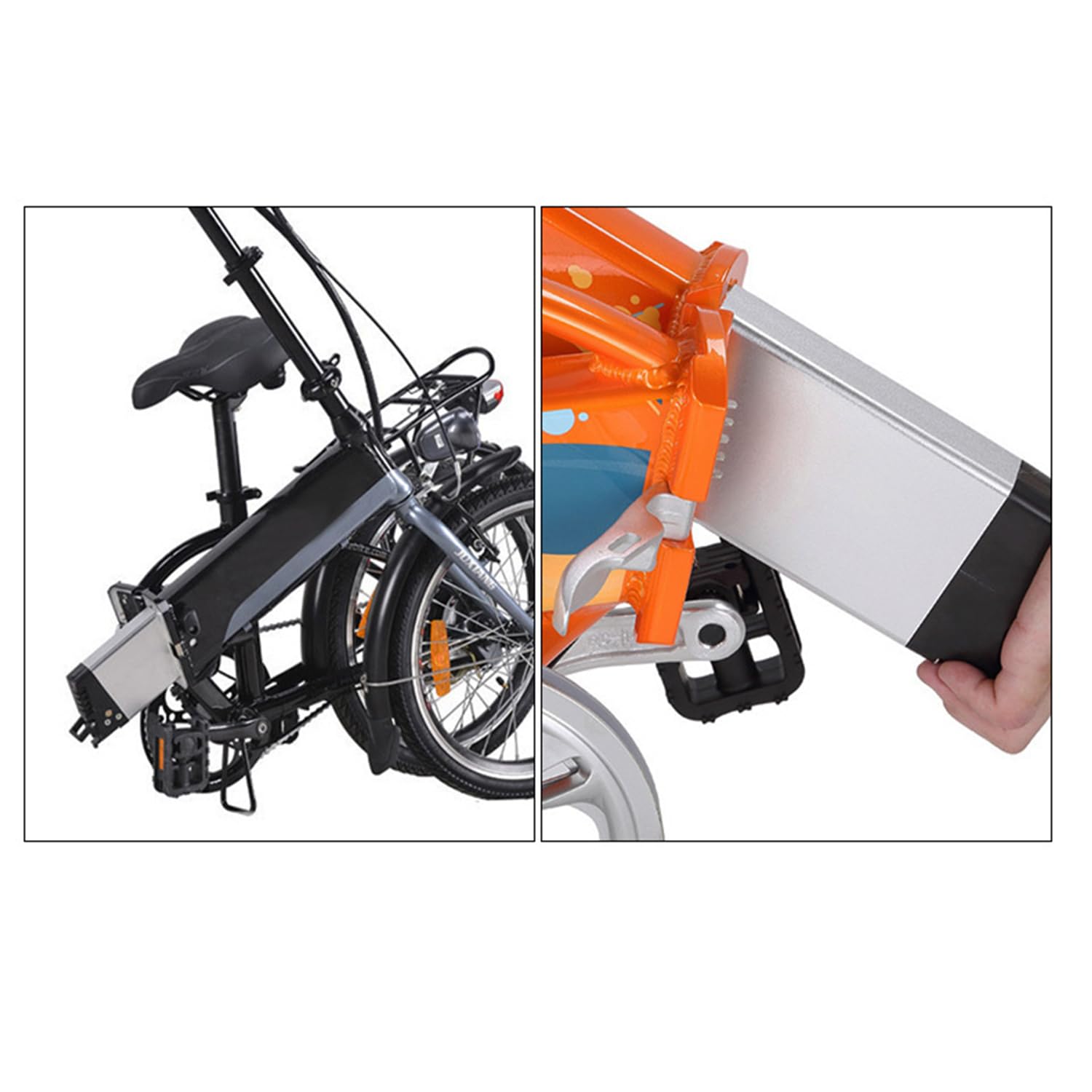 Lithium-Akkupack 36V 8Ah 10Ah 12Ah 14Ah, Unterrohr-Akku 36V, innenliegende versteckte Akkus mit Ladegerät und Schlüsselschloss,36v10ah (330mm