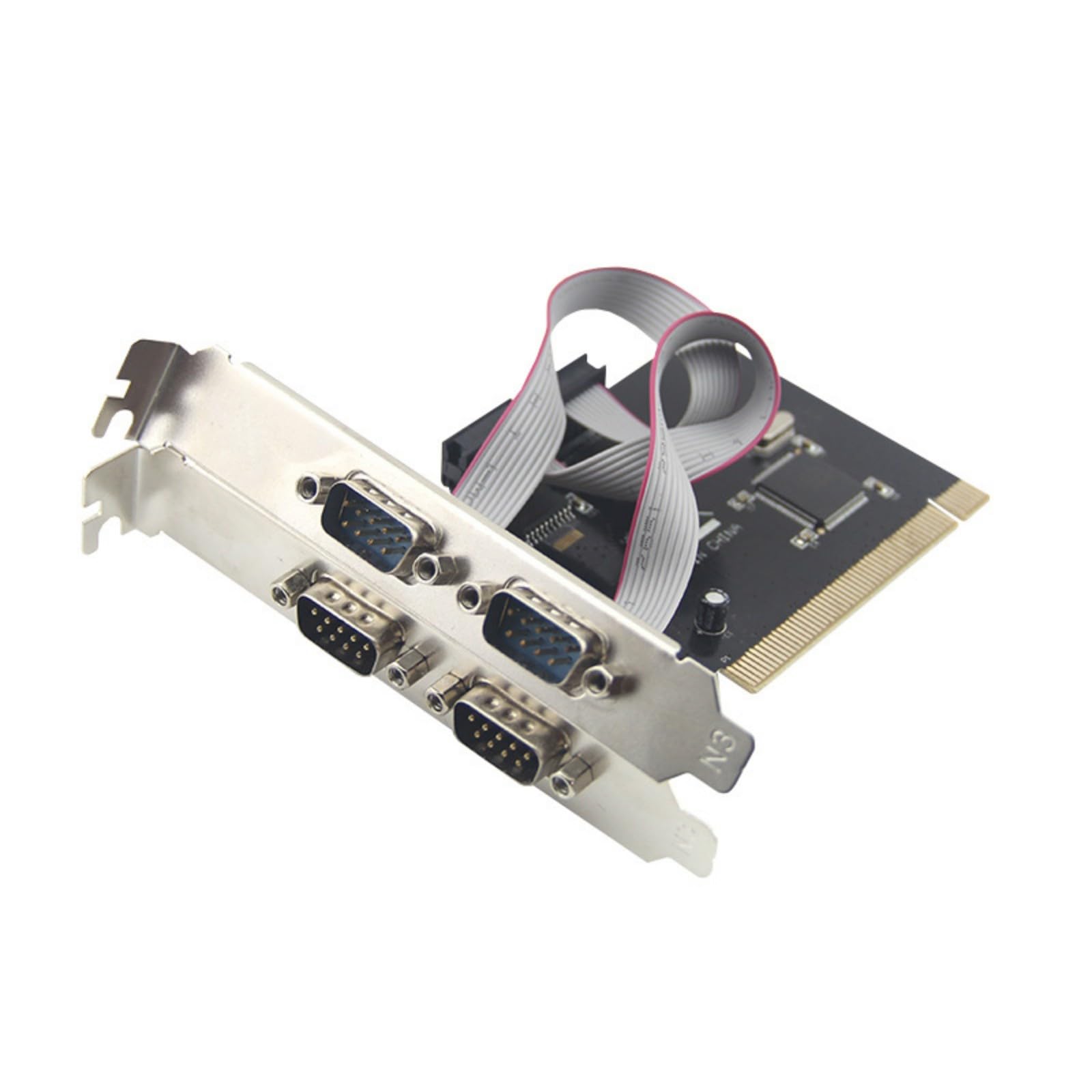Carte d'extension PCIE vers 4 ports RS232 à 9 broches pour PC