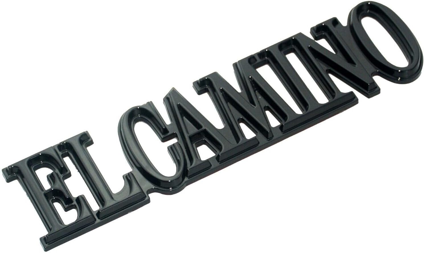 2Pcs Replacement for 1978-1987 El Camino Quarter Panel Emblem 3D Badge Nameplate Letter Replacement for El Camino (Black)