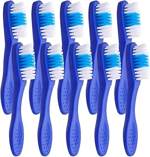 balacoo Secure Correctional Toothbrush for Teeth Cleaning 20pcs Small Soft Bristles Disposable Mini Toothbrushes Blue for Prison Detention Facility Mental Health Use