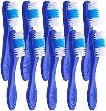 balacoo Secure Correctional Toothbrush for Teeth Cleaning 20pcs Small Soft Bristles Disposable Mini Toothbrushes Blue for Prison Detention Facility Mental Health Use