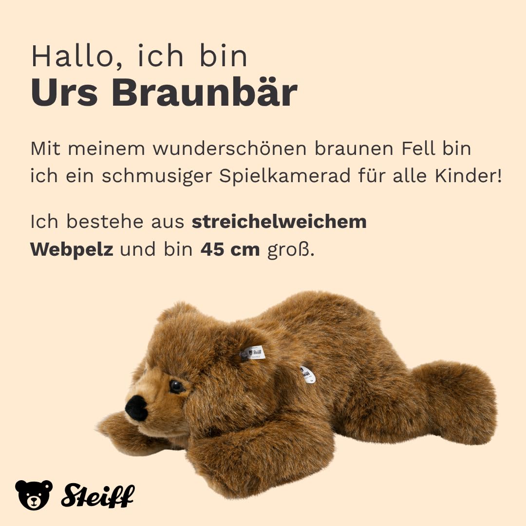 Steiff® 070068 - Urs Braunbär liegend