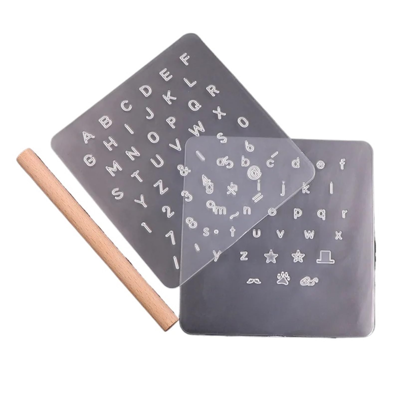 Leather Letter Stamp Set 3 Piece Set Craft Leather Stamping Board Letter Number Engraved Emboss Pattern Hand-Knocked Stamper Mold DIY Leathercarft Tool(Specification 5)