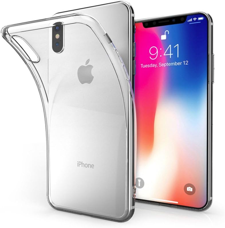 iPhone X Case, P+P Slim Crystal Clear Soft TPU Cover, Support Wireless Charging, for Apple 5.8" iPhone X 10