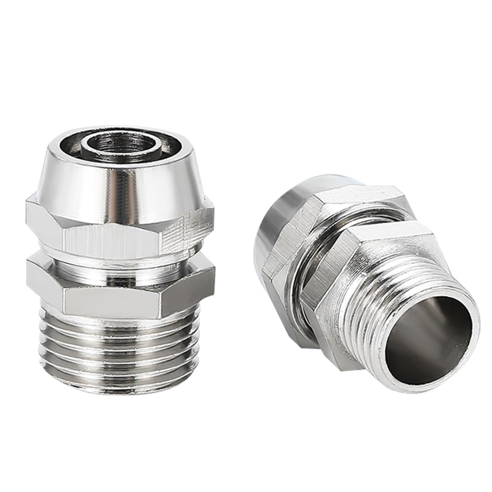 30 conectores neumáticos KLC8-02/6-04, rosca BSPT de 1/8, 3/8, 1/2 y 1/4, de cobre niquelado, de giro rápido.(KL-PC6-04 30PCS)