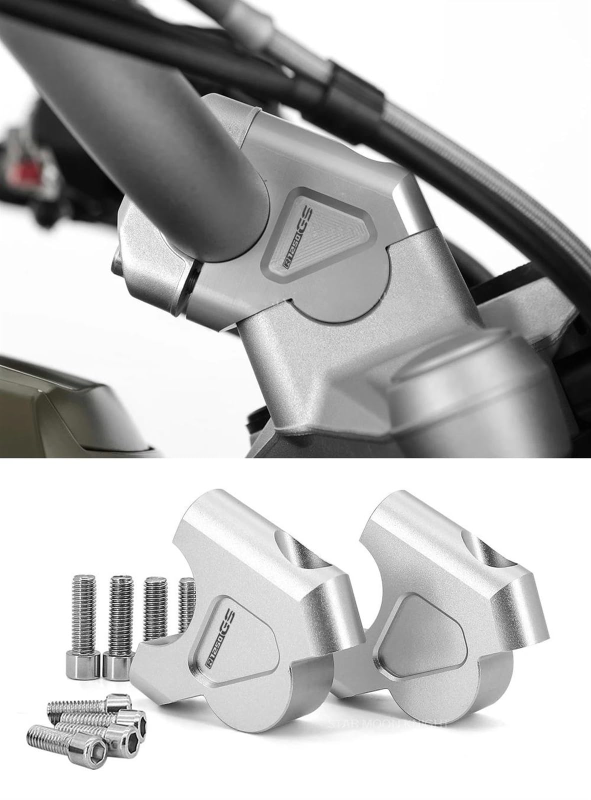 Kit Guidon + Rallonge Pour BMW S1000XR / F800GS / R1200GS / R1250GS (13-18) – Noir, Neuf