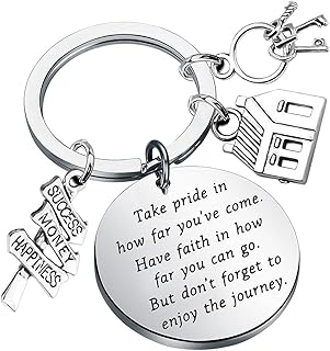 FUSTMW Realtor Gifts Keychain Real Estate Broker Gift Real Estate Agent Keychain (silver)