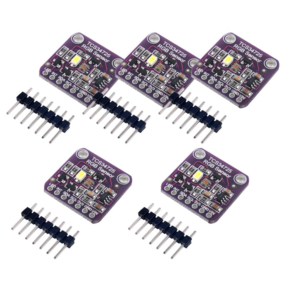 UDSKNV[KSL RGB Color Sensor TCS34725 Development Board Module 34725 5pcs Color Detection Module Kit