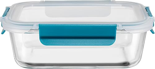 Miniatura 2 de Recipientes de vidrio para almacenamiento de alimentos con tapas, recipientes de vidrio para preparación de comidas para almuerzo, despensa,