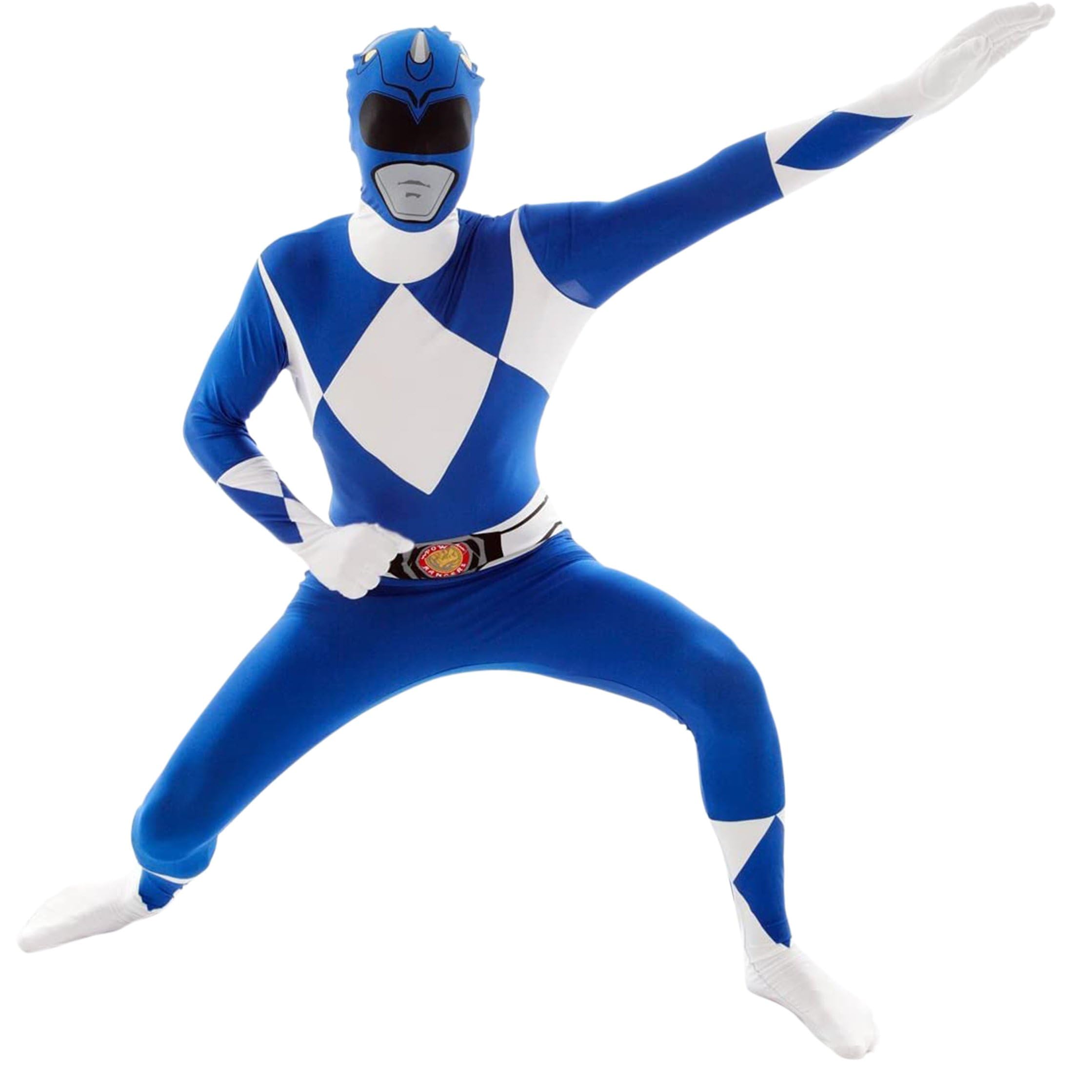 Morphsuits Disfraz Power Ranger Adulto Azul, Power Rangers Disfraz Adulto, Disfraz Superheroe Adulto Hombre, Disfraces Superheroes Adulto, Power Ranger Azul,Disfraz Carnaval Hombre Tallas S,M,L,XL,XXL