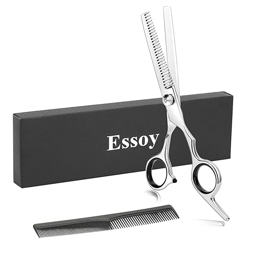 Tijeras de adelgazamiento profesional, tijeras de corte de pelo de 6.5 pulgadas con cuchillas de acero inoxidable, tornillo de ajuste fino para