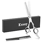 Essoy Professional Thinning Shears - 6.5-Inch Hair Cutting Scissors with Stainless Steel Blades, Fine Adjustment Screw for Home Salon, Barber and Hairdressing