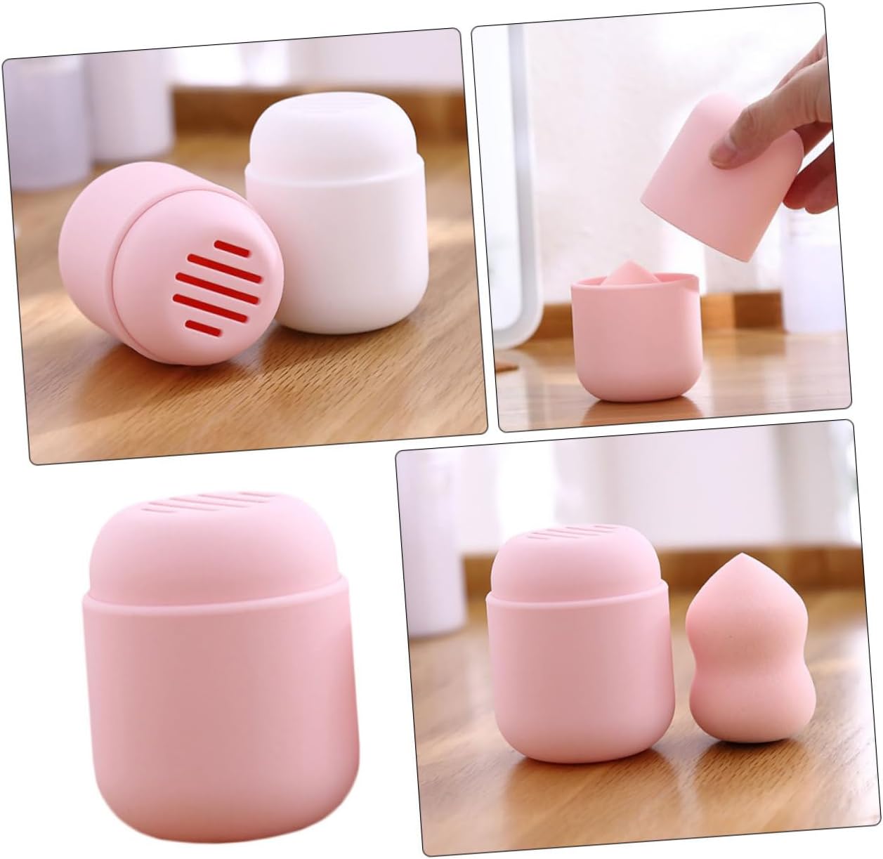 Silicone Makeup Sponge Holder Travel Carrying Case Powder Puff Stand image 4