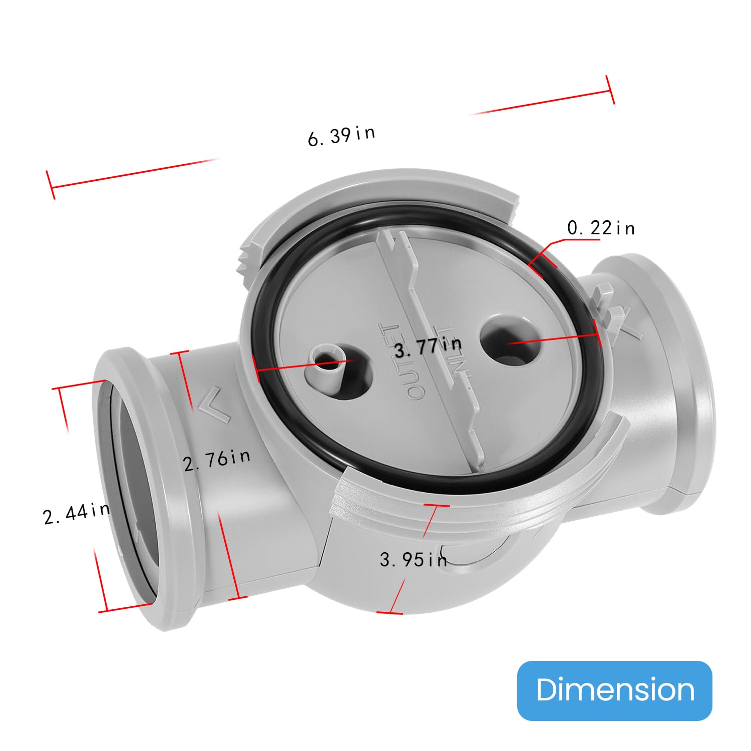 Bonbo R0511700 - Abrazadera de sillín con junta tórica para Zodiac Jandy AquaPure Ei Series