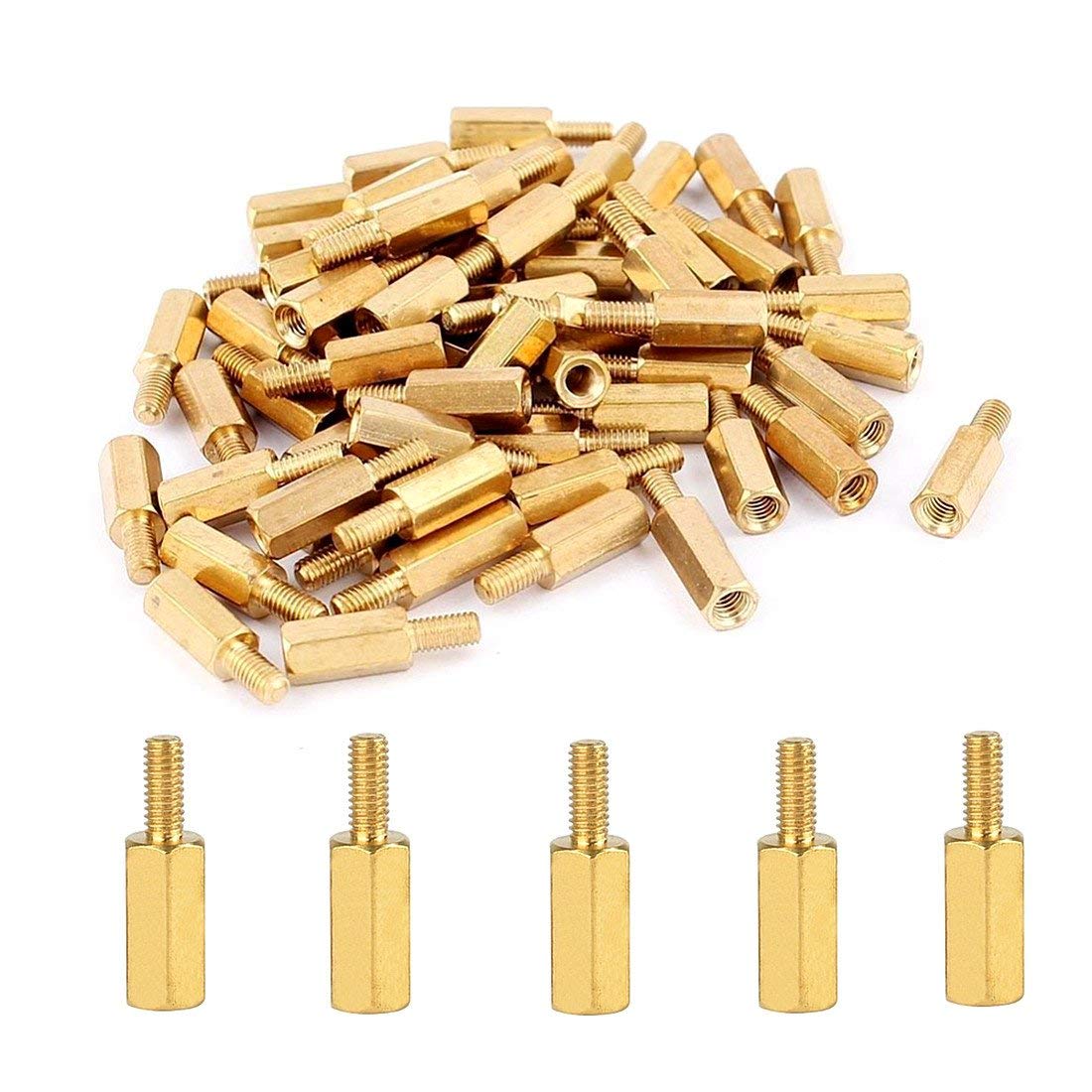 10Pcs Hex nut/screw 10+6 mm M3 PCB Spacer Brass Hex Standoff Pillar Male-picture-21
