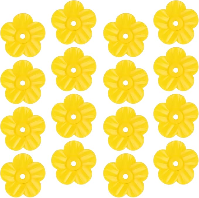 16 Pieces Hummingbird Feeders Replacement Flowers, Yellow