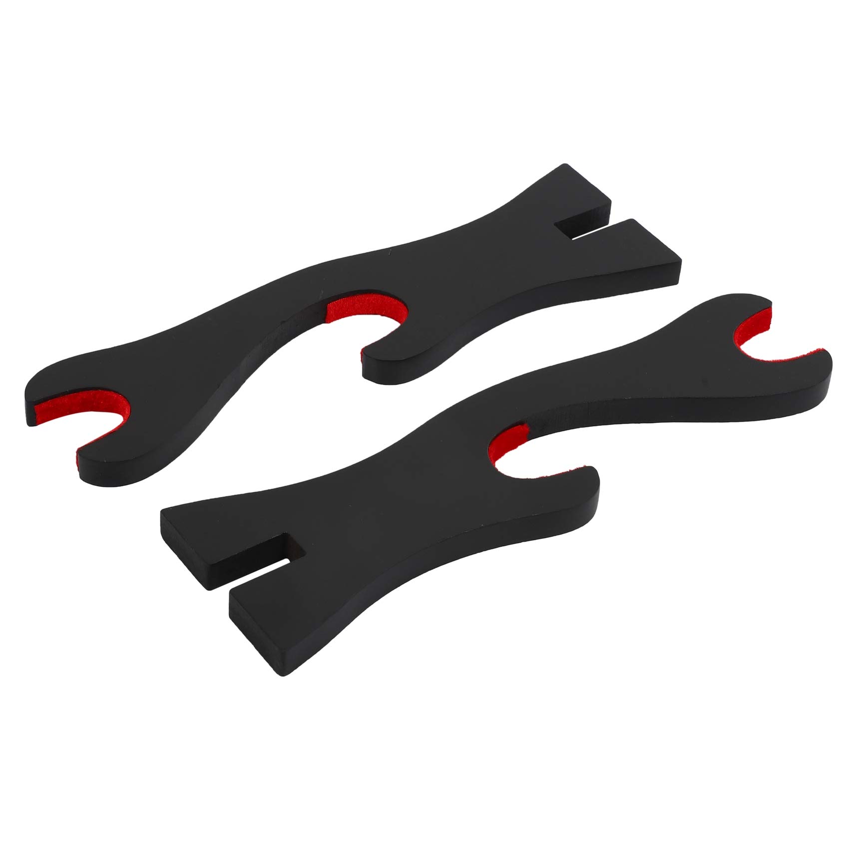 CTRLZS 2 Tier Katana Samurai Sword Holder Black Bracket Hanger Red Cotton Display Stand