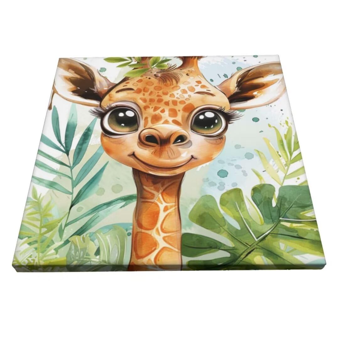 Wenfdrtr Malen Nach Zahlen Für Kinder Ab 6–10 Jahren – Giraffen-Motiv, DIY Ölgemälde-Set Mit Leinwand 40x50 Cm, Acrylfarben & Pinsel, Geschenk Für Mädchen