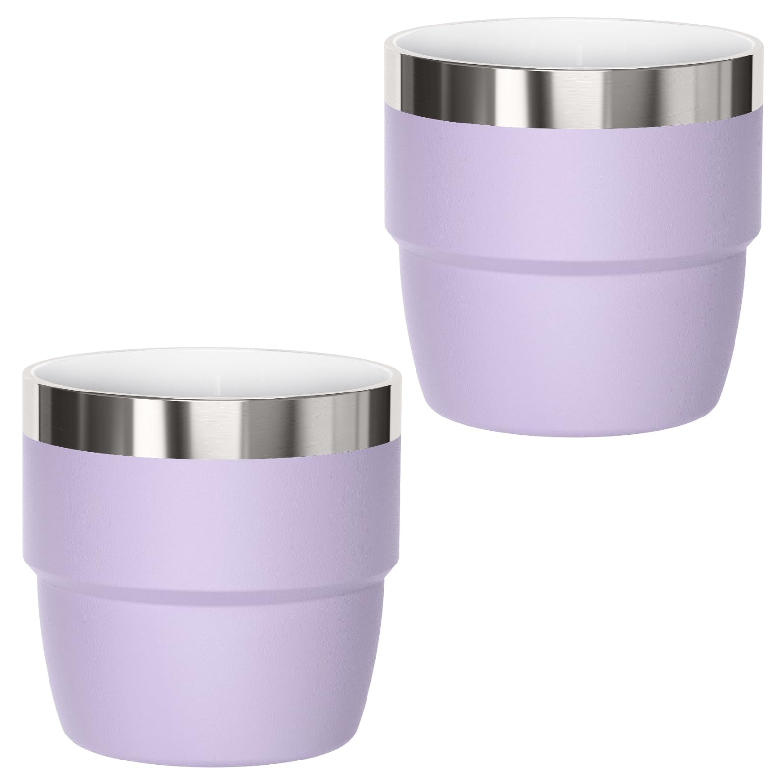 4 oz Small Espresso Cup, Ceramic-Lined 18/8 Stainless Steel