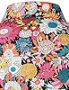 JOGAL Mens Regular fit Floral Dress Shirt Long Sleeve Printed Casual Button Down Shirts Black Daisy X-Large #5