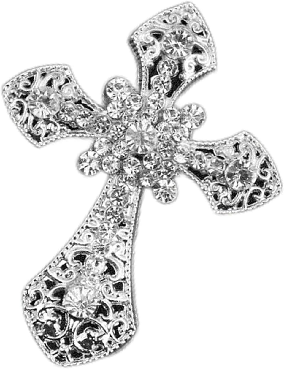 Car Air Freshener Clip | Cross Bling | Crystal Rhinestones | Silver | Stylish Car Accessories | Profumo Auto | De Parfum Voiture | Clip De Ventilación Cruz | Bling Car Accessories for Women