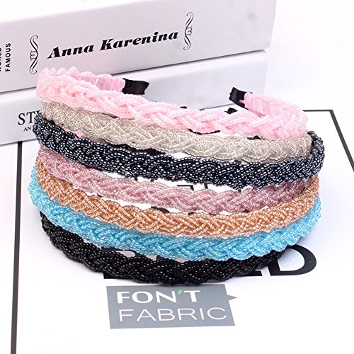Ruihfas 4 Pieces Elegant Beaded Crystal Headband Bead Hair Band Hair Hoop Accessories For Women Girls #TOP2