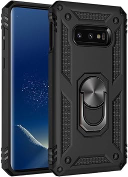 Microsonic Samsung Galaxy S10e i in K l f Military Ring Holder Siyah [Galaxy S10e ile Uyumlu K l f - Siyah]