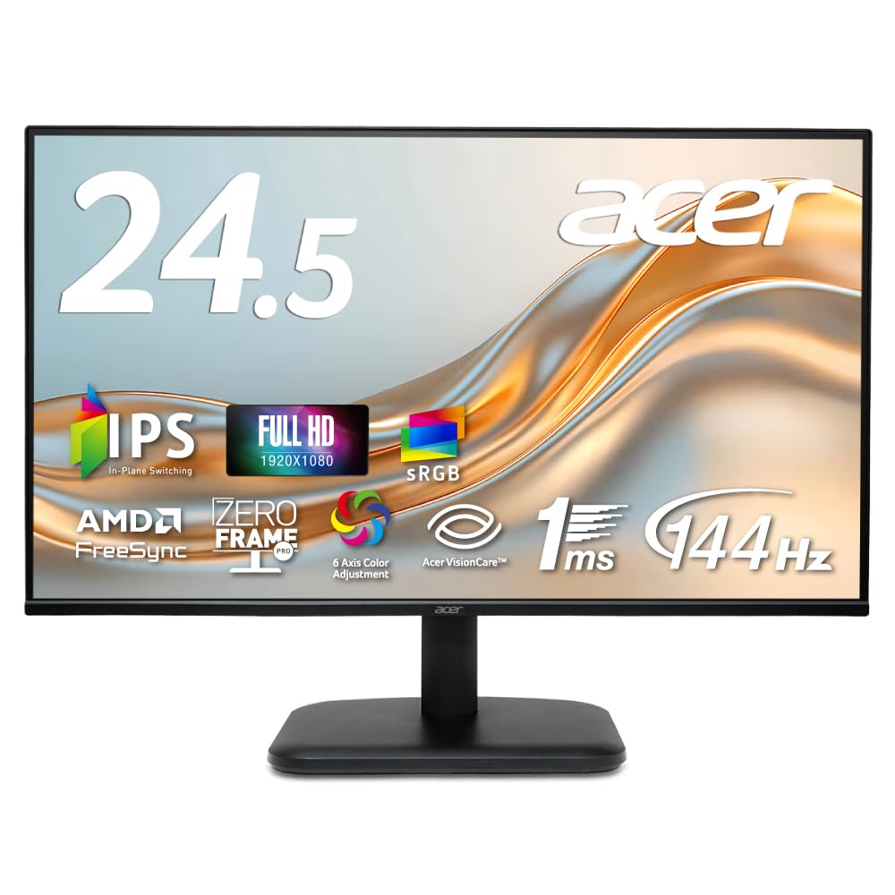 Amazon.co.jp: Acer 24.5インチ IPS 144Hz 1ms(VRB) 非光沢 sRGB