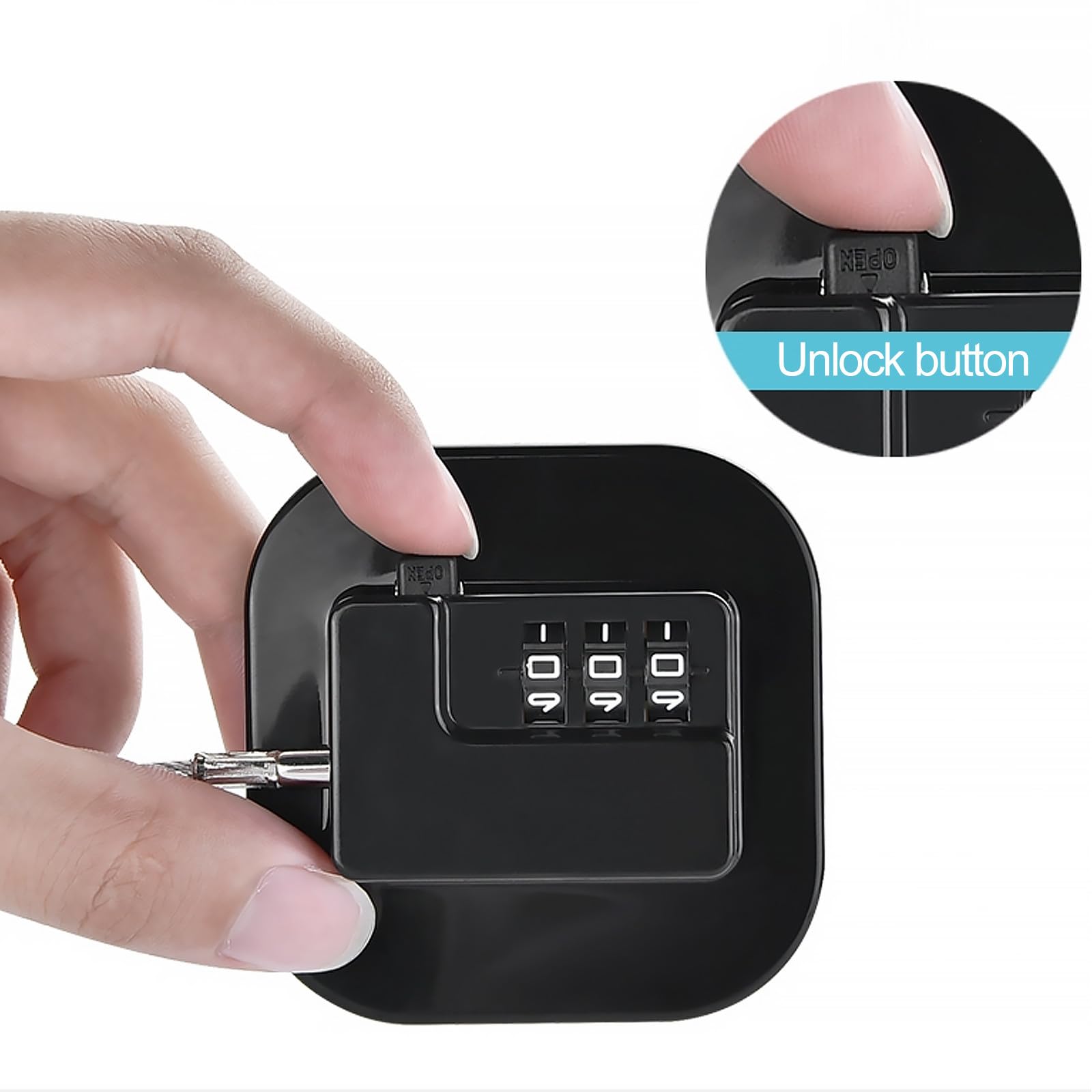 Ciieeo Serratura di Sicurezza per Frigorifero e Cassetto Password Digitale Blocco Adesivo senza Fori Resistente al Calore per e Superfici Lisce come Vetro e Piastrelle