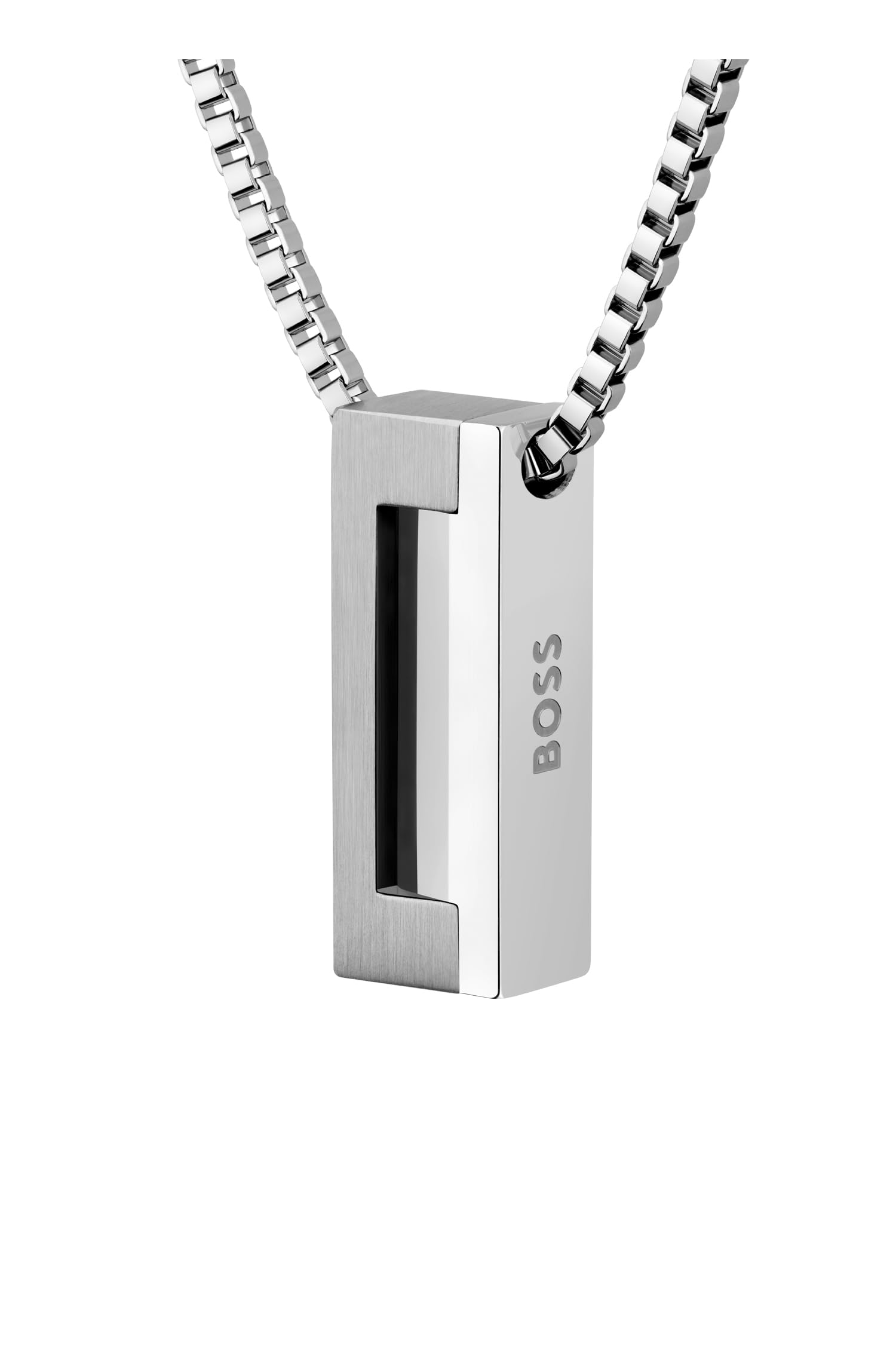BOSS Jewelry Gliederarmband oder Halskette mit Anhänger für Herren Kollektion CANDOR JEWELRY aus Edelstahl – Erhältlich in Silber, Gold oder Schwarz