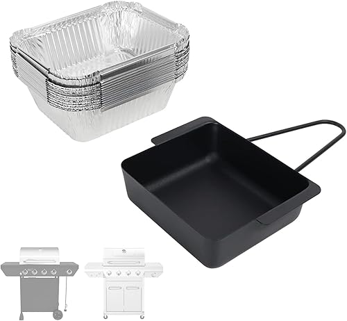 Miniatura 9 de SafBbcue Char-Broil The Big Easy 2425514W12 - Bandeja de grasa de aluminio para parrilla de aluminio, recolectores de grasa de papel de aluminio