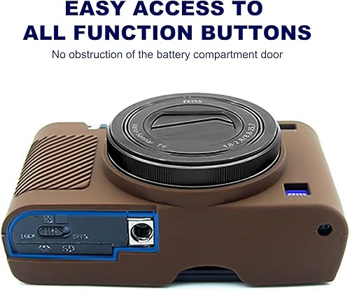 Miniatura 4 de RX100 VII - Funda protectora de silicona suave para cámara digital Sony DSC-RX100 III RX100 V RX100 IV RX100 VII (café)