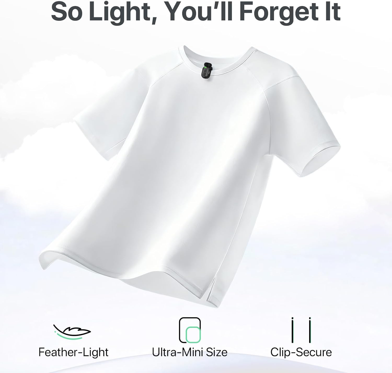 SYNCO Mini Wireless Microphone with AI Noise Cancellation for iPhone/Android, Plug-and-Play Magnetic Lavalier Mic with USB-C, 328 ft Range, 12H Battery for Video Recording & Vlogging