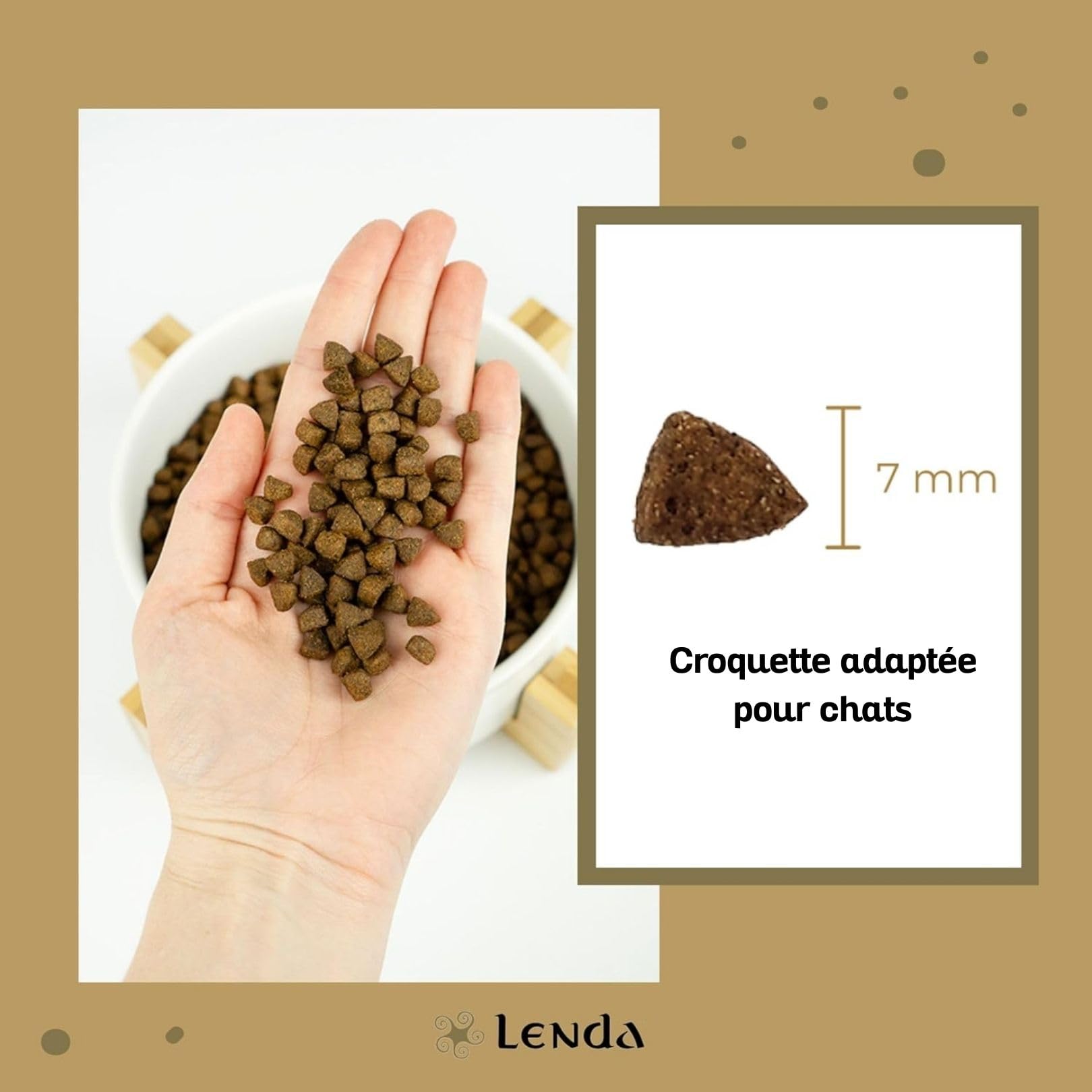 Lenda Chat Adulte Volailles 7Kg - Croquettes sans Céréales pour Chats Adultes - Nourriture Naturelle pour Chats avec Botaniques et Probiotiques - Hypoallergénique - Aliments Secs pour Chats