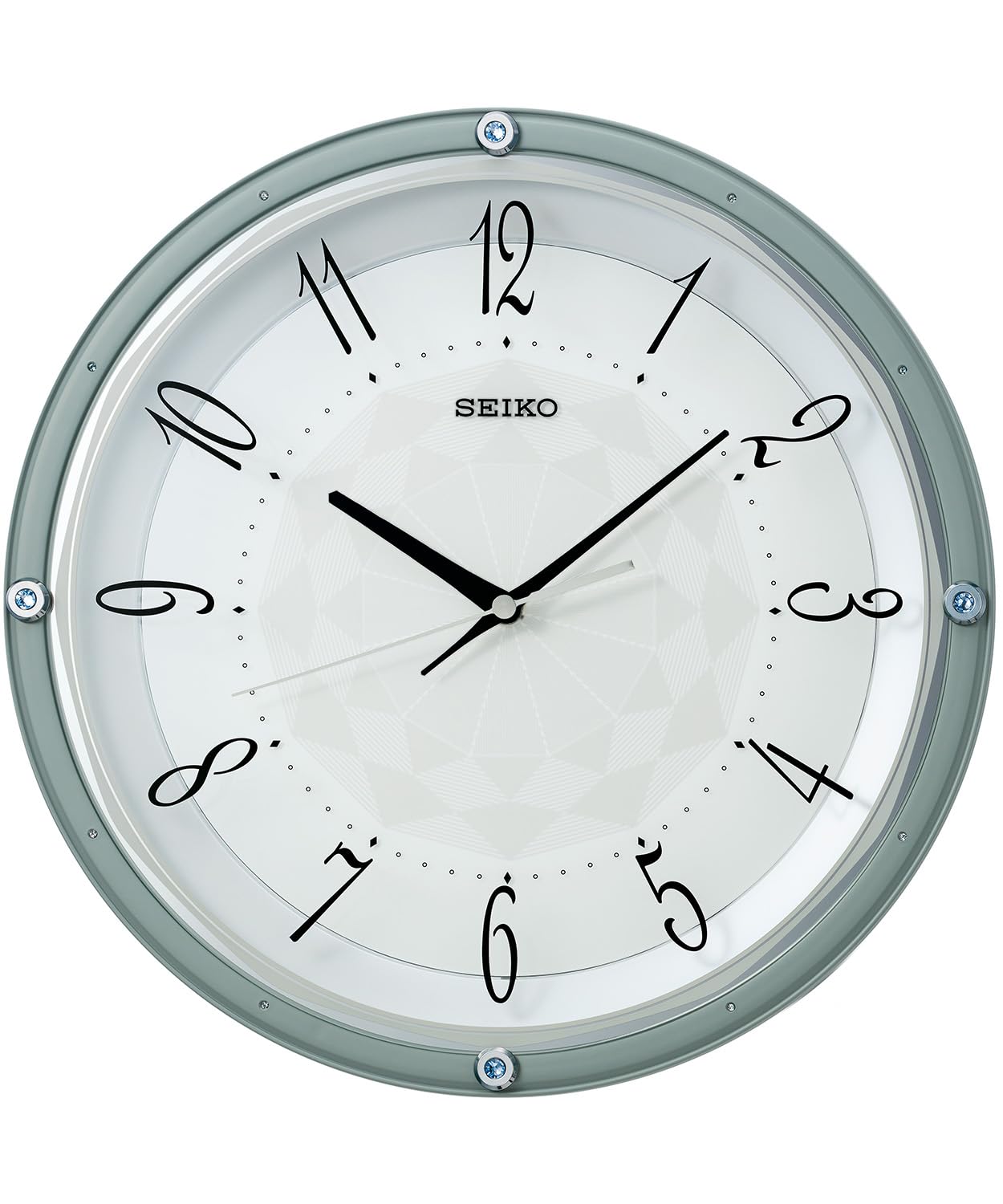 Horloge murale analogique Seiko à mouvement à quartz et finitions soignées