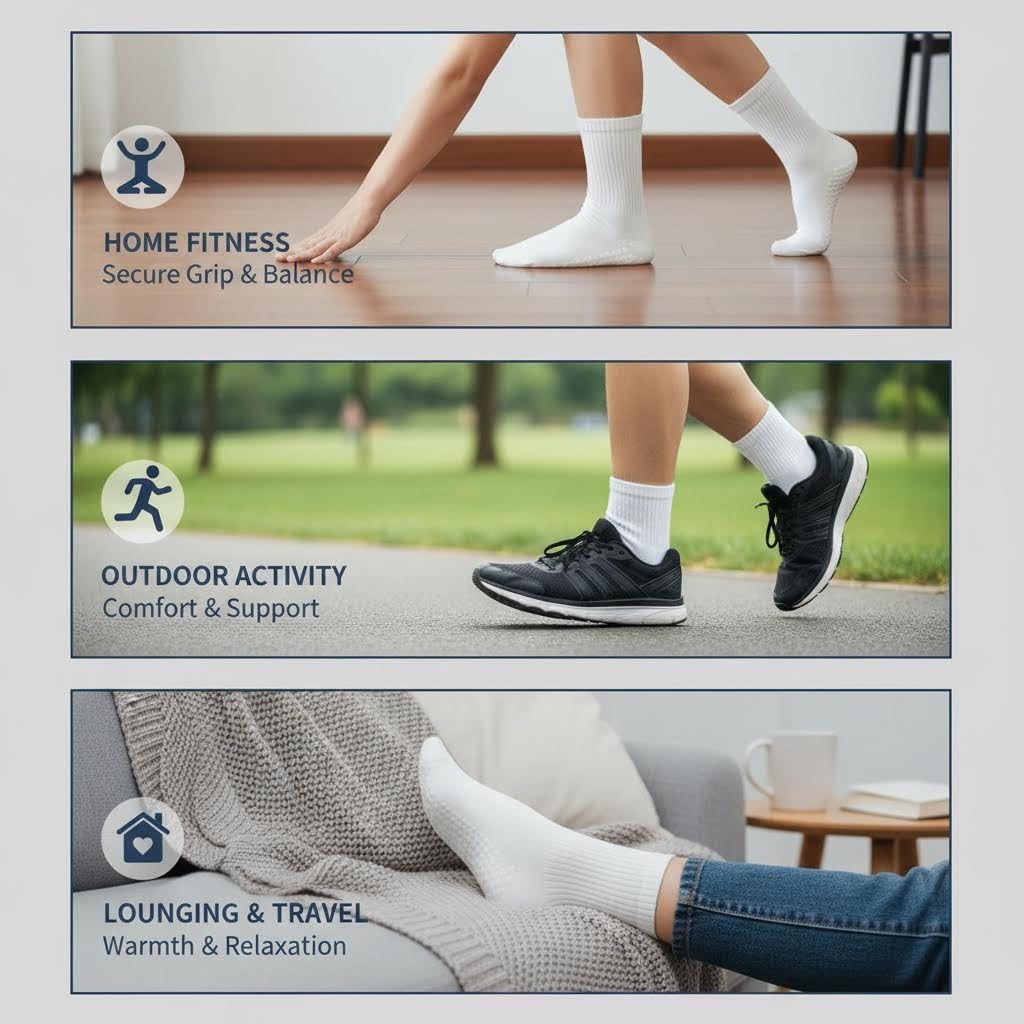 Premium Pilates Socks For Women Non Slip Grip Yoga Athletic Socks For Dance Workout And Home Use Comfortable